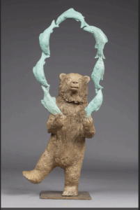 Sophie Verger - Ours jonglant avec ses poissons - 75 x 28 x 23 cm - 5500 €