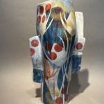Mollie Brotherton - Red Teasle - céramique, pièce unique - 30 x 15 x 10 cm - 450 €