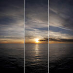 Olivier Pojzman - Sunset Series - aluminium - Triptyque 3 x (100 x 27cm)