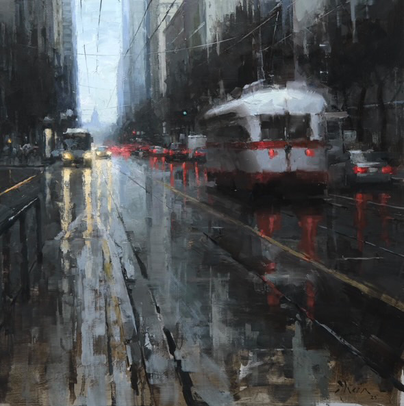 Jacob Dhein – San Francisco – huile sur bois – 75 x 75 cm – 5500 €