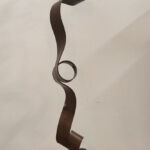 Ariel Elizondo Lizarraga - Serpentine Corten - Pierre naturelle basalte noir et acier corten - 140 x 40 x 40 cm