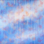 Laurent de Vismes - Ephémère - huile et fil de broderie - 80 x 80 cm
