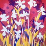 Laurent de Vismes - Iris 1 - huile et acrylique sur papier aquarelle - 73 x 60 cm