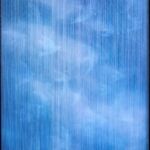 Laurent de Vismes - Printemps silencieux - huile et fil de broderie - 117 x 90 cm