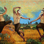 Richard T Scott - Etude pour Joie du Vivre - huile sur toile - 40 x 66 cm - 3200 €