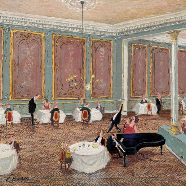 Thomas Bossard – Les musiciens – huile sur toile – 80 x 80 cm