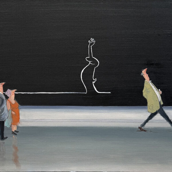 Thomas Bossard – Salut ! – huile sur toile – 54 x 81 cm