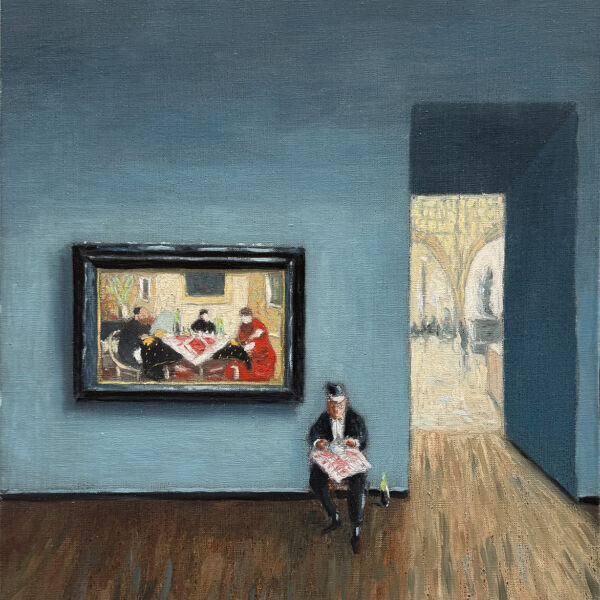 Thomas Bossard – Pause déjeuner – huile sur toile – 61 x 50 cm