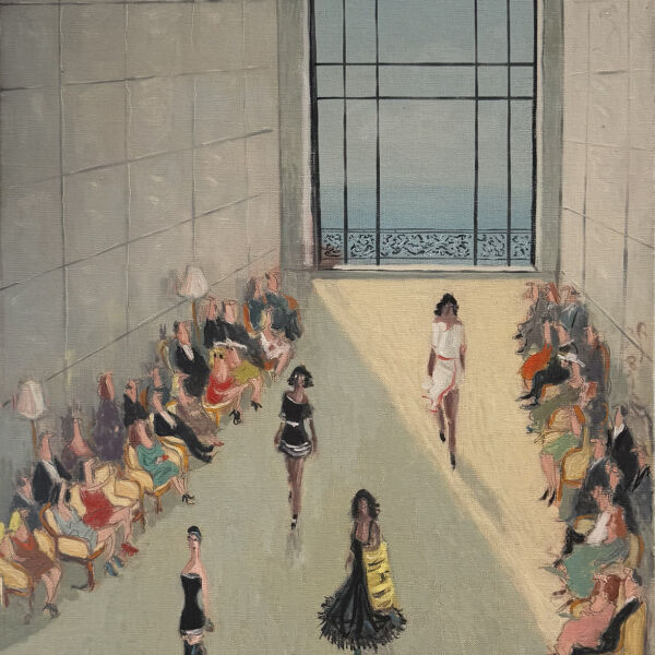 Thomas Bossard – Les VIP du défilé CHANEL – huile sur toile – 61 x 50 cm