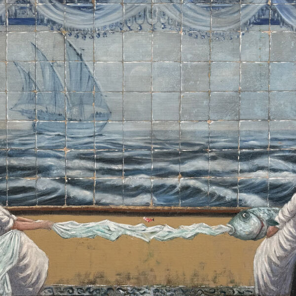 Thomas Bossard – Azulejos – huile sur toile – 90 x 130 cm