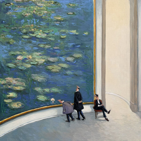 Thomas Bossard – Fleur de Lotus – huile sur toile – 116 x 89 cm