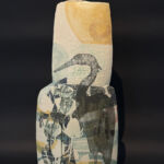 Mollie Brotherton - Vase Héron - Céramique d'art, pièce unique - 51 x 10 x 25 cm - 440 €