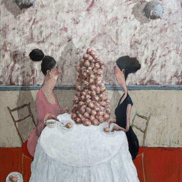 Thomas Bossard - Les choux - huile sur toile - 162 x 130 cm