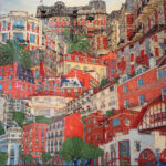 Stepart - Biarritz - technique mixte - 100 x 100 cm